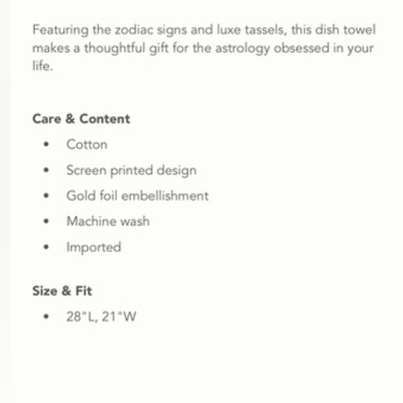 Zodiac Patterned Kitchen Towel - Picture 6 of 6